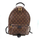 N【中古】【LOUIS VUITTON】ルイヴィトン　パームスプリングスMM　M44874　RFID　モノグラム　PVC　レザー　ブラウン×ブラック　リュック　バッグパック　ブランドバッグ　布袋有　メンズ　レディース　送料無料　特別価格　那須塩原店★3100766-26n