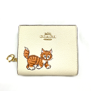 N【中古】【COACH】コーチ スナップウオレット CC472 レザー ホワイト 猫 ネコ キャット ブランド財布 美品 コンパクト 質屋かんてい局那須塩原店 ...