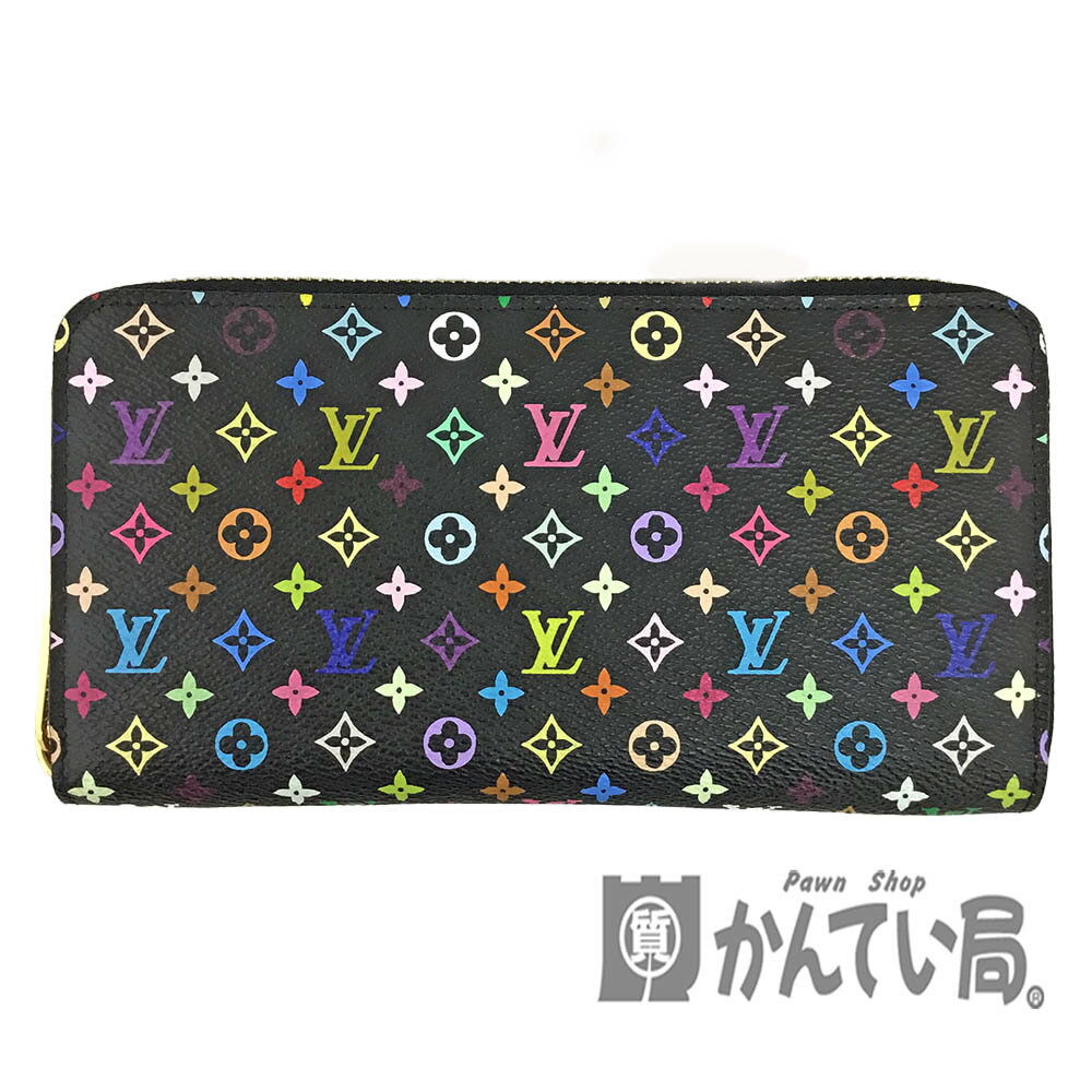 ヴィトン 長財布（男性向け） T【LOUIS VUITTON】 ジッピーウォレット マルチカラー M60243　ブラック　ゴールド金具　ラウンドファスナー長財布　メンズ　レディース　男女兼用　長財布　布袋有　美品【ルイ ヴィトン】【大特価価格】【かんてい局宇都宮戸祭店】31015589317-16ts