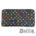 ルイヴィトン 長財布（メンズ） T【LOUIS VUITTON】 ジッピーウォレット マルチカラー M60243　ブラック　ゴールド金具　ラウンドファスナー長財布　メンズ　レディース　男女兼用　長財布　布袋有　美品【ルイ ヴィトン】【大特価価格】【かんてい局宇都宮戸祭店】31015589317-16ts