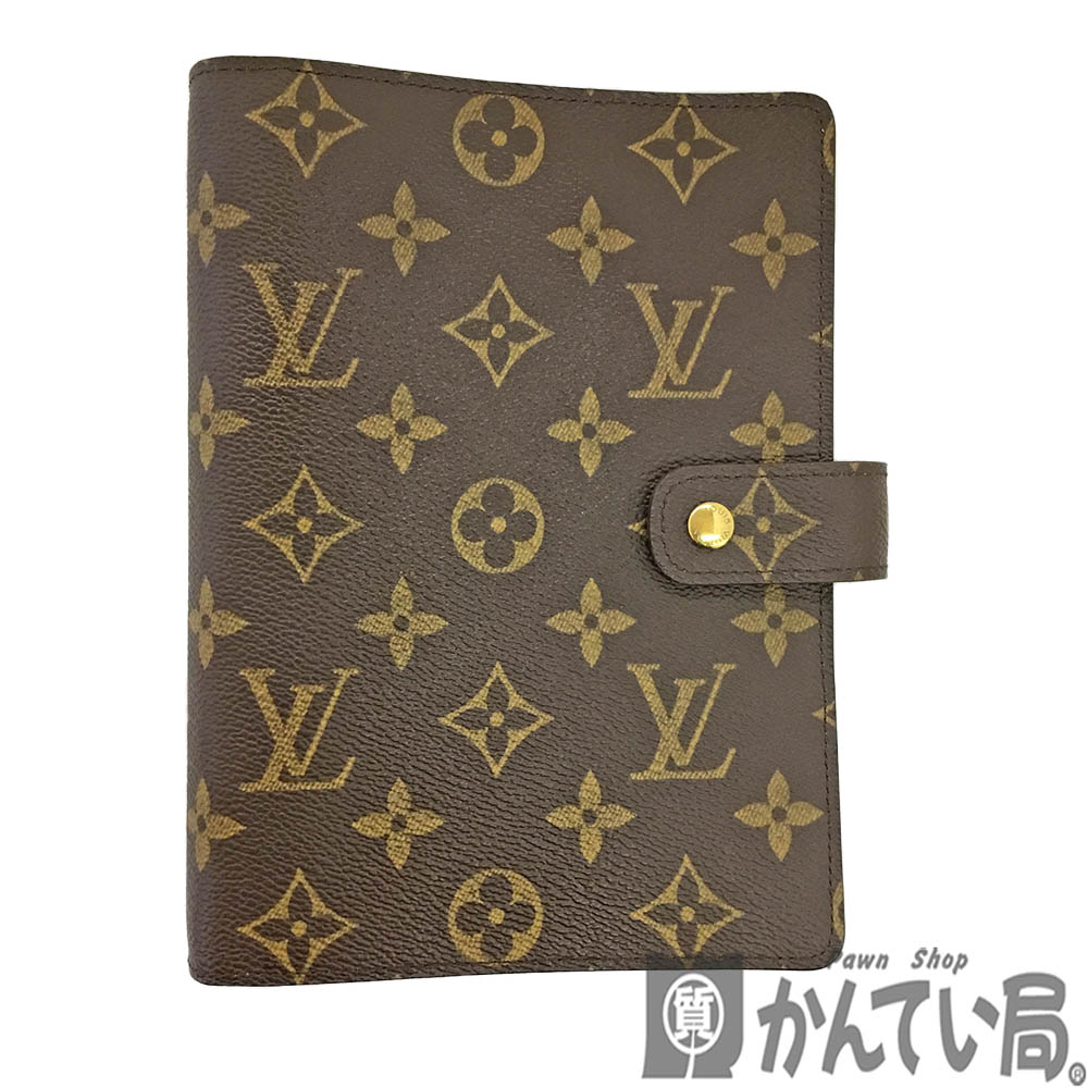 T【LOUIS VUITTON】アジェンダGM　R20106　モノグラム　ブラウン　手帳　手帳カバー　大き目　6穴式　..