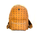 N 【中古】【MCM】エムシーエム ヴィセトス バッグパック MMK6SVE28CO001 PVC ブラウン系 リュックサック ブランドバッグ メンズ レディー...