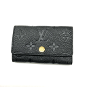 N【中古】【LOUIS VUITTON】ルイヴィトン ミュルティクレ6 M64421 RFID 6連キーケース モノグラムアンプラント ノワール ブラック ゴ...