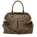 o【中古】【LOUIS VUITTON】【ルイ ヴィトン】 ハンドバッグ ダミエ・エベヌ トレヴィGM N51998 バッグ 2wayショルダーバッグ レッド 送料無料 【中古】かんてい局小山店　22-2264o-m