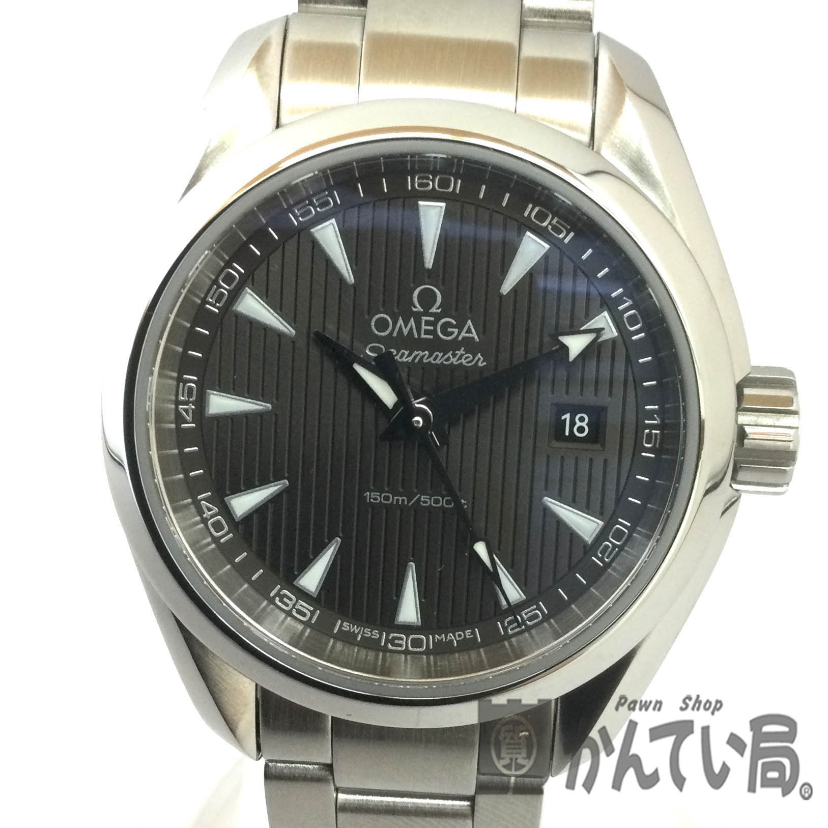 T【OMEGA】シーマスター　アクアテラ231.10.30.60.06.001 ステンレス レディース時計　グレー文字盤　150m防水　クォーツ　箱　ギャランティカード　ピクトグラム【オメガ】【大特価価格】【かんてい局宇都宮戸祭店】22-1837tm