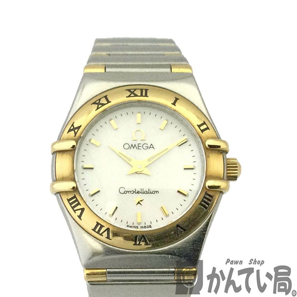 T【OMEGA】コンステレーションミニ　1362.70　パールホワイト文字盤　ステンレススチール　イエローゴールド　 YG　コンビモデル　3気圧防水　クォーツ　電池　女性　レディース　中古【オメガ】【かんてい局宇都宮戸祭店】31002119317-3t-h