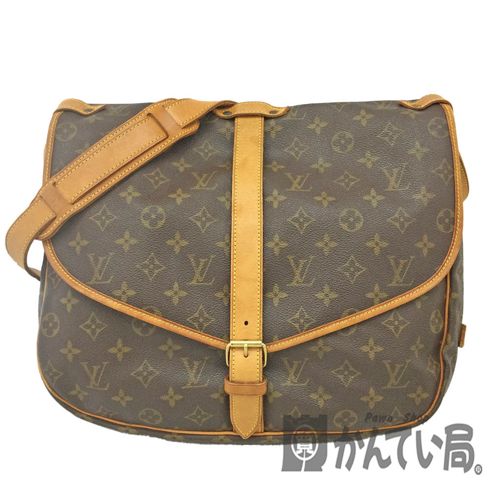 T【LOUIS VUITTON】ソミュール35 M42254 モノグラム ショルダーバッグ クロスボディバッグ メッセンジャーバッグ 大容量 ブラウン 斜め掛け 男性 女性 メンズ レディース ユニセックス 中古【ルイ ヴィトン】【質屋かんてい局宇都宮戸祭店】31004279317-11t-ht