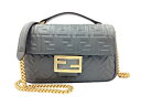 K FENDI 8BR793 バゲットチェーン ミディ FFモチーフ グレー 布袋 送料込 男性 メンズ 女性 レディース かわいい フェンディ お買い得 特別...