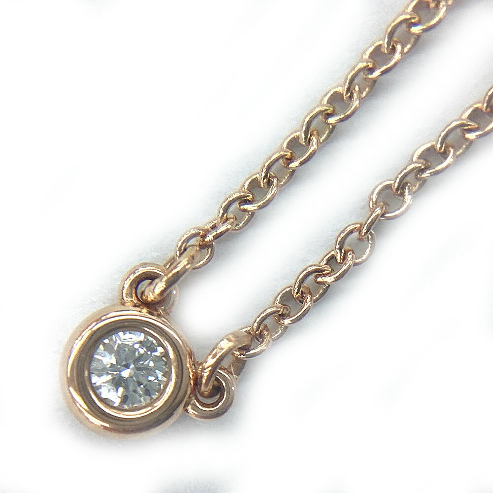 K　TIFFANY&Co.　バイザヤードペンダントネックレス　750　K18YG　2.2g　40cm　箱　　送料込　お買い得　特別価格　シンプル　普段使い　金　一粒ダイヤ　40cm　レディース　女性　シンプル　人気　ティファニー　中古　質屋かんてい局　鹿沼店　31034629310-55kのサムネイル