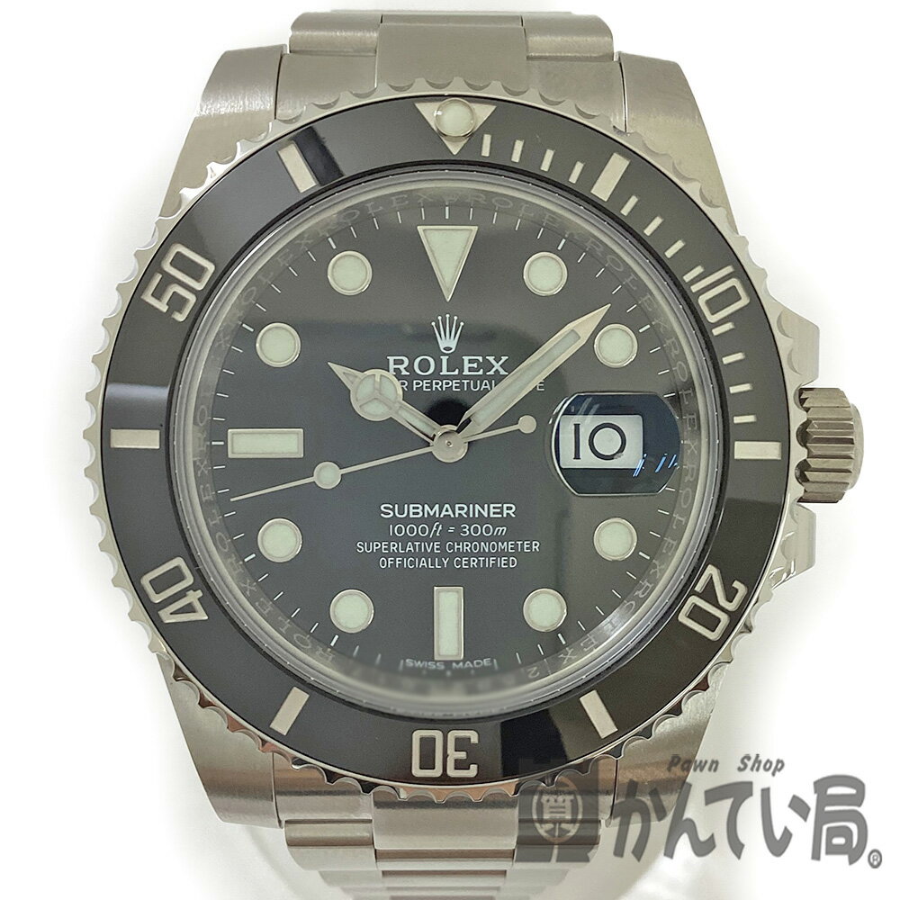 K ROLEX サブマリーナデイト 116610LN 2018年購入 ケース40mm ランダム番 外箱 箱 コマ ギャランティカード オーバーホール 仕上げ済 特別価格 お買い得 送料無料 ダイバーズ ロレックス 中古 質屋かんてい局 鹿沼店 31000040318-21k