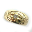 K 甲丸リング K18 約13.5号 約6.8g ダイヤ 0.10ct 本体のみ 送料込 お買い得 特別価格 金 ゴールド 指輪 リング アクセサリー 女性 色石 メンズ 男性 レディース ノンブランド シンプル 中古 質屋かんてい局 鹿沼店 31031599310-599k