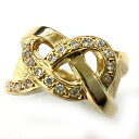 K ダイヤリング K18 約8.7g 約11号 0.18ct ダイヤ 送料込 色石 ファッション アクセサリー 宝石 女性 レディース ノンブランド お買い得 特別価格 ラグジュアリー 中古 質屋かんてい局 鹿沼店 31031599310-666k