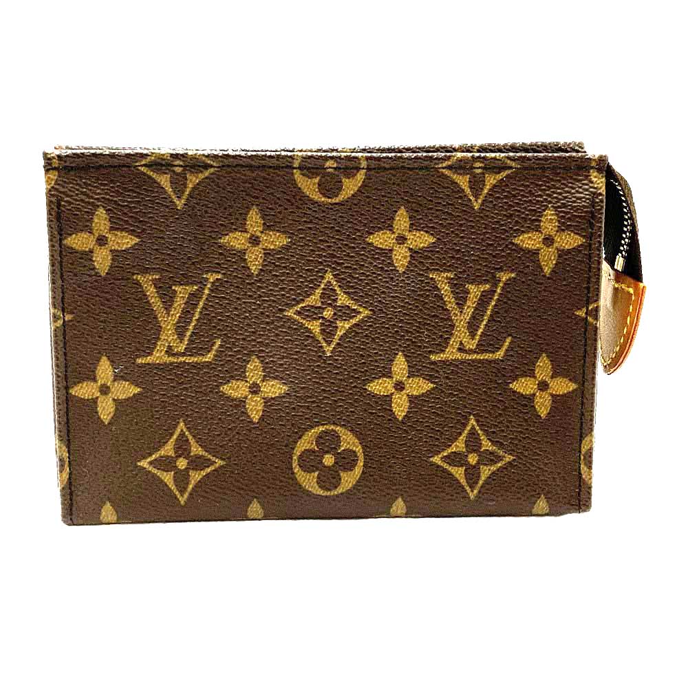 o LOUIS VUITTON　ルイヴィトン　M47546　ポッシュトワレット15　コスメポーチ　モノグラム 　ブラウン 【中古】【質屋かんてい局小山店】22-1718ok