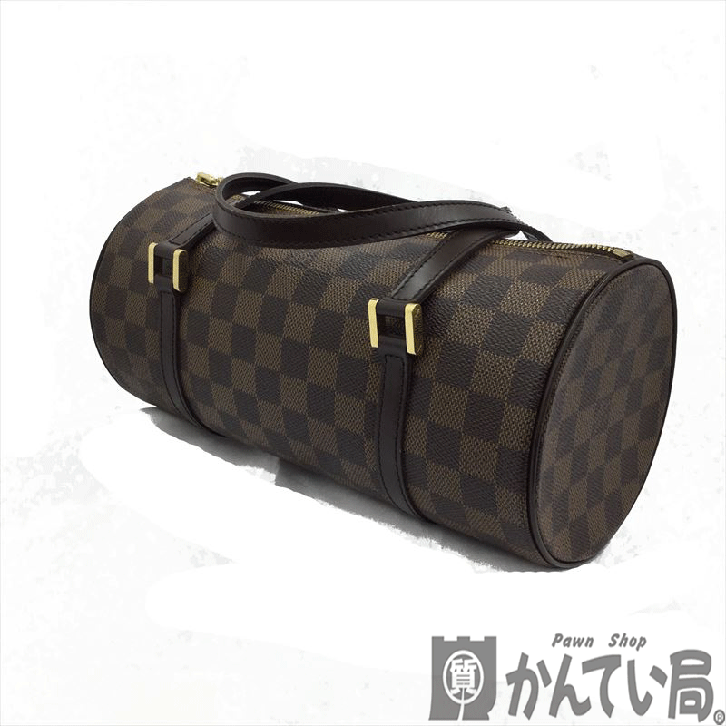 K LOUIS VUITTON パピヨン26 N51304 DU0015 ブランド ダミエ エべヌ ハンドバッグ 手持ちバッグ ブラウン 茶色 定番 人気ライン 普段使い ルイヴィトン 中古 質屋かんてい局 鹿沼店 3100992-14k