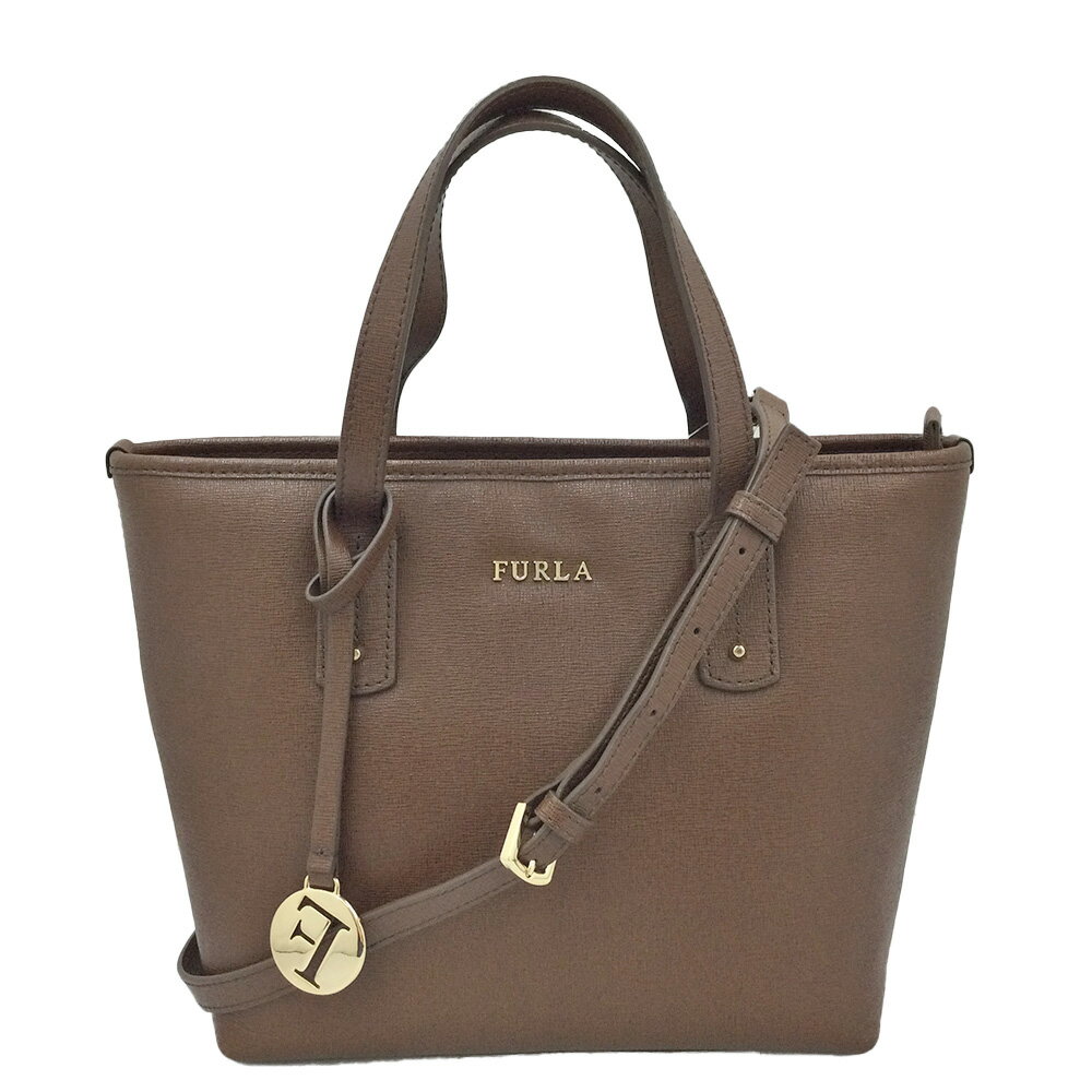 K　FURLA　2WAYハンドバッグ　ブラウン　レザー　ショルダーストラップ　布袋　送料込　ショルダーバッグ　ハンドバッグ　女性　レディース　お買い得　特別価格　シンプル　普段使い　中古　質屋かんてい局　鹿沼店　31009199310-1k