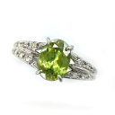 K 色石リング K18WG ホワイトゴールド 1.45ct 0.08ct グリーン 緑 送料込 ダイヤモンド 約12号 約4.3g ジュエリー アクセサリー 女性 レディース お買い得 中古 質屋かんてい局 鹿沼店 31031679310-46k