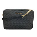 K MICHAEL KORS ショルダーバッグ 35F8GTTC3B MKズッカ コーテッドキャンバス ブラック コンパクト レディース 女性 斜め掛け 肩掛...