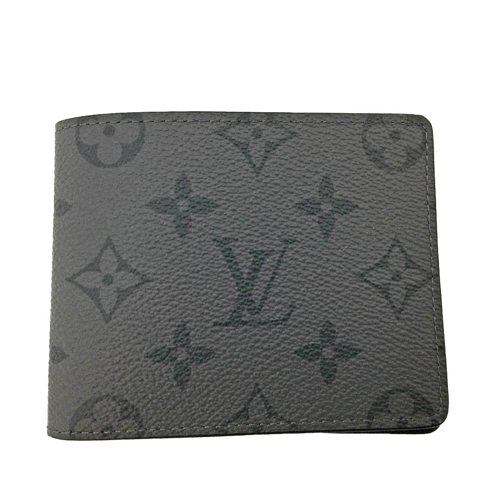 ルイヴィトン モノグラム財布（メンズ） T【LOUIS VUITTON】 二つ折り財布　ポルトフォイユ　スレンダー M80906　モノグラムエクリプスリバース　グレー　札入れ　カード入れ　小銭入れ無し　メンズ　レディース【ルイ ヴィトン】【大特価価格】【かんてい局宇都宮戸祭店】31018979317-39tn