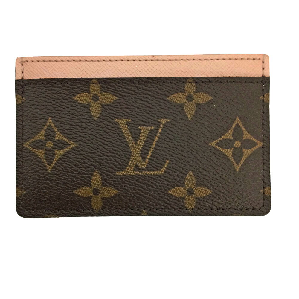 ルイ・ヴィトン 名刺入れ T【LOUIS VUITTON】ポルトカルトサーンプル　 M61441　カードケース　モノグラム　ローズナクレ　ブラウン×ピンク　名刺入れ　女性【ルイ ヴィトン】【大特価価格】【かんてい局宇都宮戸祭店】31024639317-3tn