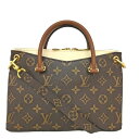 T【LOUIS VUITTON】パラスBB　ハンドバッグ　M43765　モノグラム×カーフレザー　ショルダーストラップ　2WAYバッグ　Wファスナー　ブラウン　クレーム　普段使い　肩掛けバッグ　人気　レディース　中古【ルイ ヴィトン】【かんてい局宇都宮戸祭店】31008799317-23tn