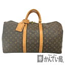 T【LOUIS VUITTON】 キーポル50 M41426 モノグラム ボストンバッグ ネームタグ付き ブラウン 男女兼用 レディース メンズ トラベルバッグ 旅行 人気【ルイヴィトン】【質屋かんてい局宇都宮戸祭店】22-282t-ht