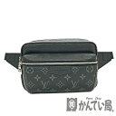 U【中古】LOUIS VUITTON【ルイ・ヴィトン】バムバッグ・アウトドア M30245 モノグラムエクリプス タイガラマ ブラック クロスボディバッグ ウ...