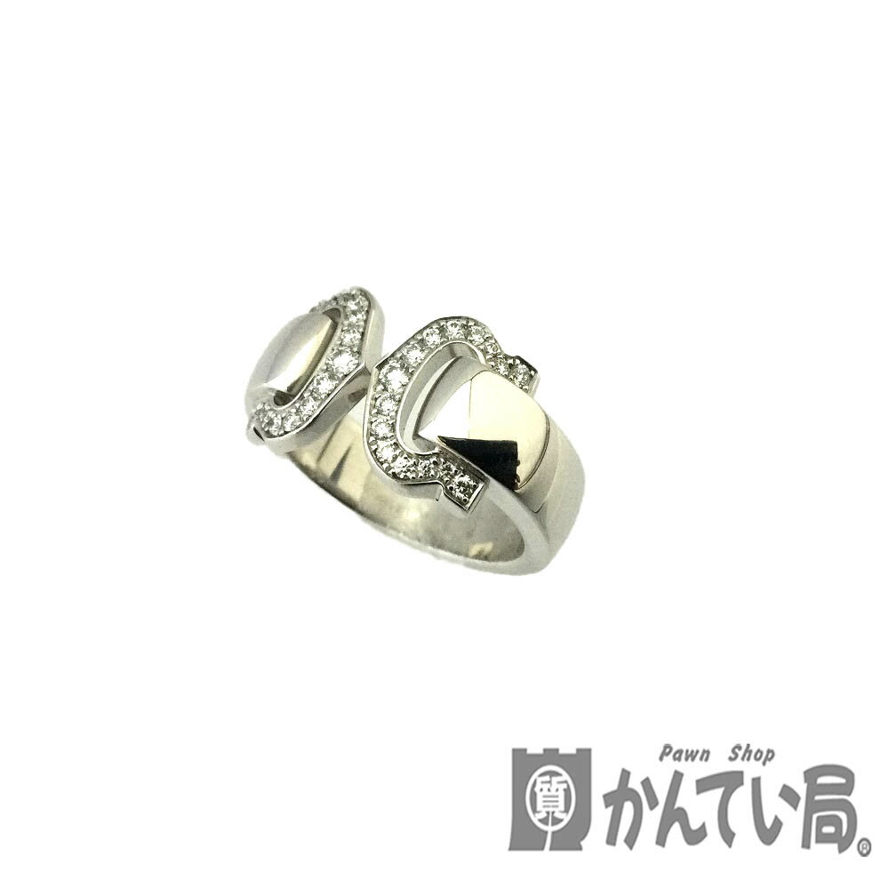 T【Cartier】2Cブークルセダイヤリング　K18WG　750WG　47　約7号　ホワイトゴールド　指輪　ジュエリー　レディース【カルティエ】【かんてい局宇都宮戸祭店】18-7204t