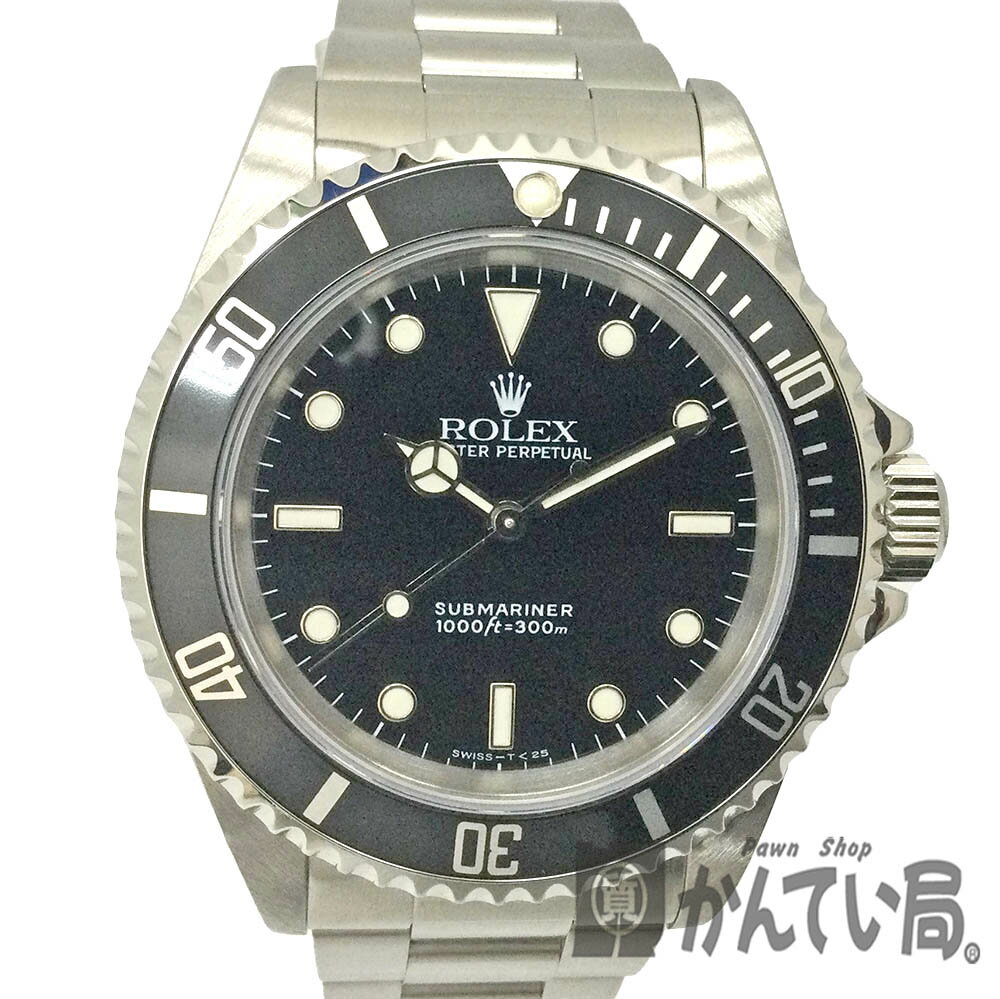 T【ROLEX】サブマリーナ　14060　X番　1991年頃製造　300M防水　自動巻き　オートマティック　ブラック　黒　人気　定番　ビジネス　男性　メンズ　中古【ロレックス】【質屋かんてい局宇都宮戸祭店】31000049315-96t-ht