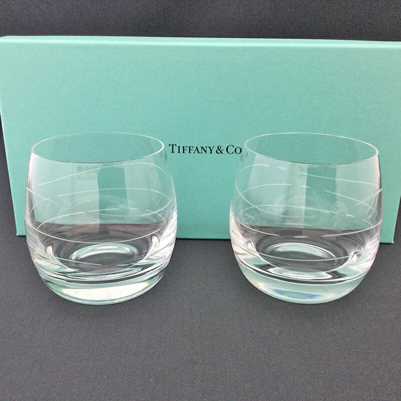 T【TIFFANY.Co】ガデンツペアグラス　グラス　クリスタルガラス　箱有　特上品　美品　プレゼント　ギフト【ティファニー】【大特価価格】【かんてい局宇都宮戸祭店】21-2995t