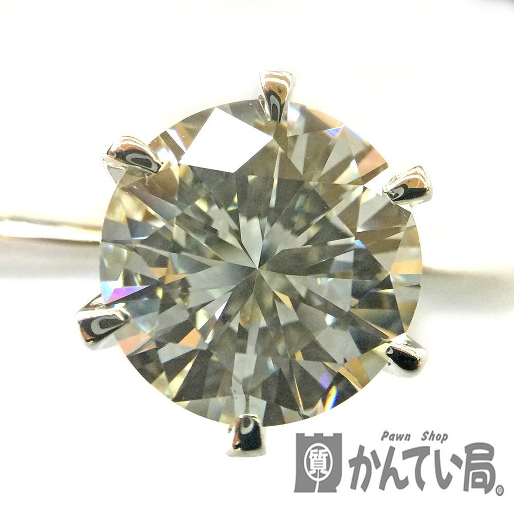 T【Pt900】ダイヤリング 　 プラチナ　レディース　ダイヤモンド　D2.007ct　約14号　アクセサリー　仕上げ済　鑑定書有　一粒ダイヤ　総重量7.2g リング　指輪　洗練　華やか　【プラチナ】【大特価価格】【かんてい局宇都宮戸祭店】22-408th