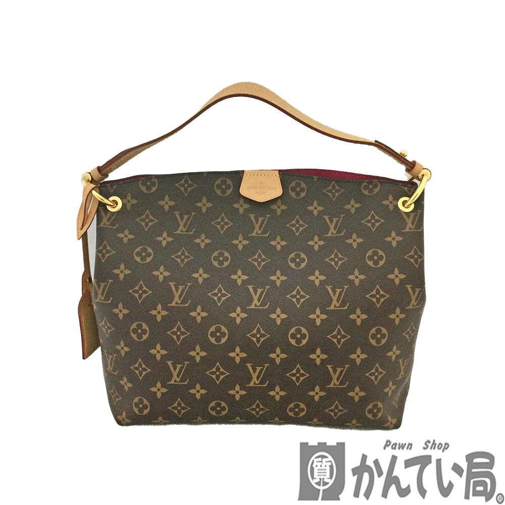 T【LOUIS VUITTON】グレースフルPM　M43700　モノグラム　ピヴォワンヌ　ブラウン　ピンク　ワンショルダーバッグ　女性　レディース　中古　箱有　布袋有　美品【ルイ ヴィトン】 【かんてい局宇都宮戸祭店】22-2393th