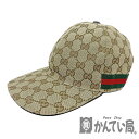 T【GUCCI】 ベースボールキャップ 　GGキャンバス　シェリーライン　200035　Sサイズ　約57cm ベージュ　布袋有 メンズ　レディース　ユニセックス　男女兼用　帽子　お買得　送料込み　中古【グッチ】【大特価価格】【かんてい局宇都宮戸祭店】31028059318-6th