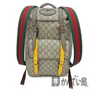 T【GUCCI】 GGスプリームシェリーラインタイガーバックパック　473869　GGスプリーム　ベージュ　レザー　キャンバス　ゴールド金具　タイガー　リュック　大きめ　布袋有　送料込み　中古　美品【グッチ】【大特価価格】【かんてい局宇都宮戸祭店】31007699317-2th