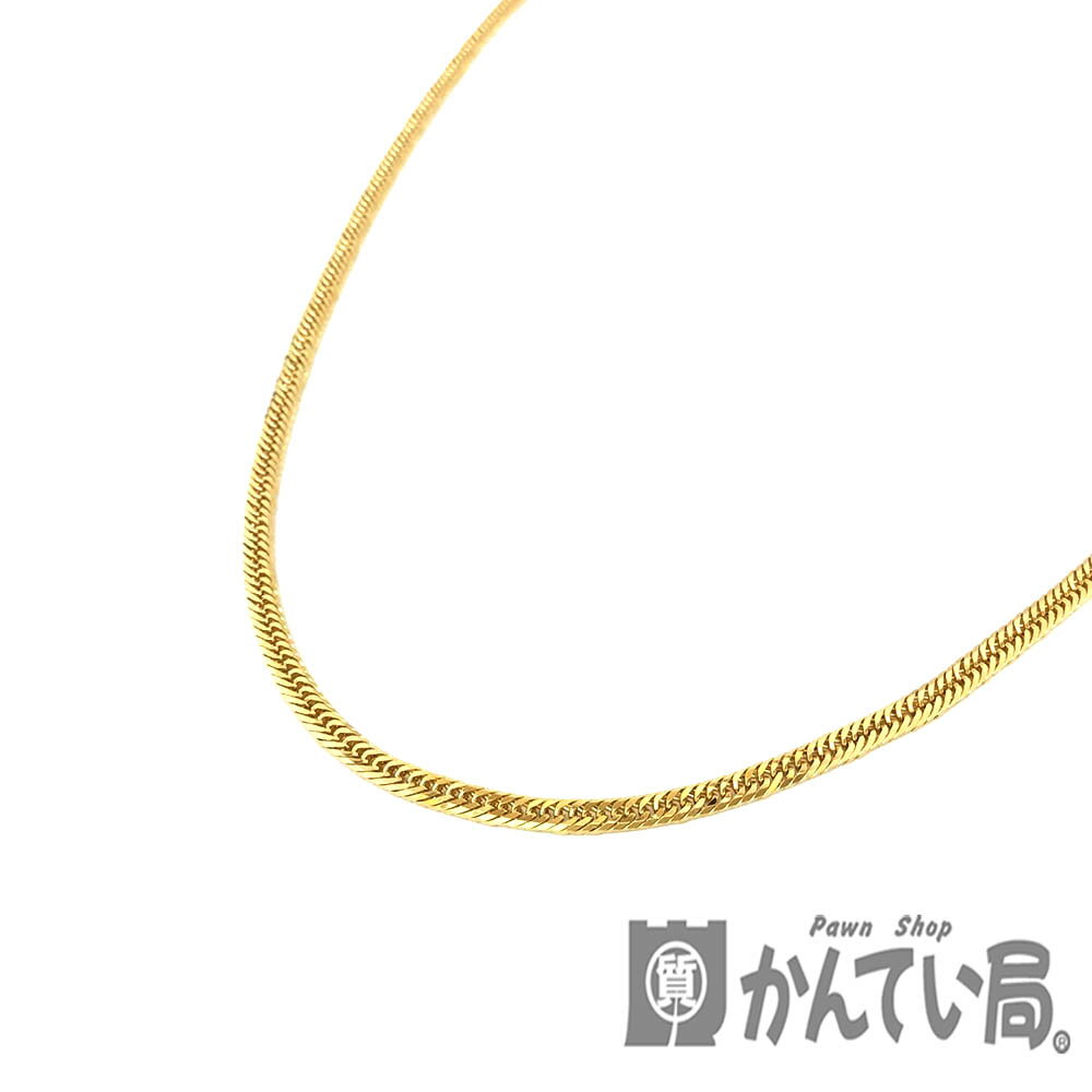 T【K18】喜平　8メントリプルネックレス 8メンT　K18　金　ゴールド　ネックレス　資産　ジュエリー　アクセサリー　総重量13.9g　約55cm　幅約3mm 　男性　女性　メンズ　レディース　送料込み　中古 【ゴールド】【かんてい局宇都宮戸祭店】31033699317-88th