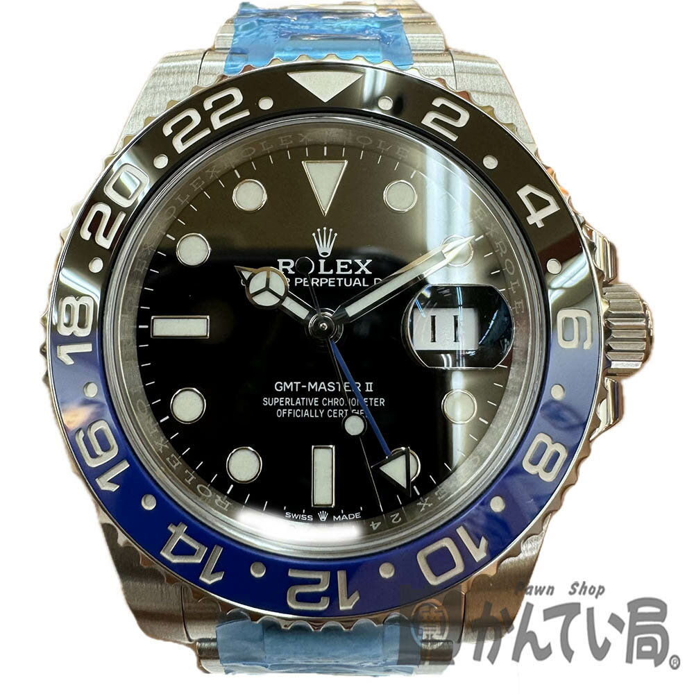 T【ROLEX】GMTマスター2　126710BLNR　バッドマン　青×黒ベゼル　ステンレス　ランダム番　OH済　仕上済　自動巻　100m防水　メンズ　男性　GMT機能　回転ベゼル　オイスターブレス　13コマ　送料込　人気　中古【ロレックス】【かんてい局宇都宮戸祭店】31000049317-34th