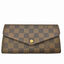 T【LOUIS VUITTON】【ルイ ヴィトン】 ポルトフォイユ・サラ　ダミエ　ローズバレリーヌ　ピンク　N60114　レディース長財布【大特価価格】【かんてい局宇都宮戸祭店】21-1908t