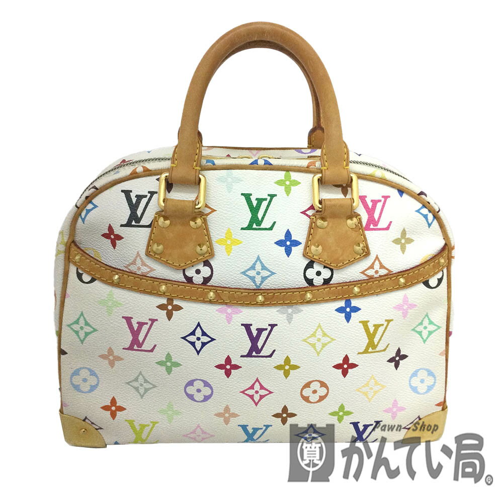 T【LOUIS VUITTON】トゥルーヴィル　M92663 モノグラム　マルチカラー　ブロン　ハンドバッグ 　ホワイト系　ゴールド金具 人気　女性　カラフル　オシャレ　可愛い　お出かけ　普段使い　手持ちバッグ中古【ルイヴィトン】【かんてい局宇都宮戸祭店】31003149317-46th