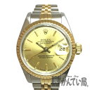 T【ROLEX】デイトジャスト　69173　R番　1987～1988年頃製造　K18YG イエローゴールド　ステンレス　自動巻き　コンビモデル　ゴールド文字盤　女性　レディース　OH.仕上げ済　中古　高級感 ギャラ有　【ロレックス】【質屋かんてい局宇都宮戸祭店】31002109317-7th