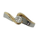 K ダイヤリング K18 Pt900 750 金 約2.8g D0.21ct 本体のみ 送料込 お買い得 特別価格 コンビ ラグジュアリー 約13号 アクセサリー ファッションリング ノンブランド 中古 質屋かんてい局 鹿沼店 31031789310-130k
