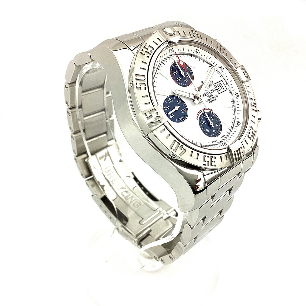 K【OH・磨き済】BREITLING　アベンジャー2　A133813K/A760　500本限定　腕時計　ホワイト文字盤　ステンレススチール　自動巻き　男性　メンズ　300m防水　美品 箱 保証書 ギャラ 送料込　特別価格　お買い得　ブライトリング　中古　質屋かんてい局鹿沼店　31000129310-19k