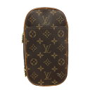K LOUIS VUITTON ポシェット・ガンジュ M51870 本体のみ モノグラム ブラウン レディース 女性 ウエストポーチ 斜め掛け メンズ ボディー...