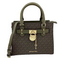 K MICHAEL KORS 2WAYハンドバッグ 35F1GHMS1B サッチェル コーテッドキャンバス MK柄 グリーン レディース 女性 定番 お出掛け...