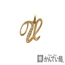 U【中古】【K18】ペンダントトップ 2.0g D0.06ct 筆記体 小文字u アルファベット イニシャル ゴールド アクセサリー【大特価価格】【かんてい局...