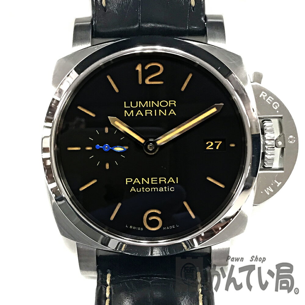 ルミノール O【PANERAI】ルミノール マリーナ 1950 3デイズ　PAM01392　42mm　外箱付　箱付　美品　メンズ　自動巻　腕時計　黒　ブラック　スモールセコンド【パネライ】【かんてい局小山店】31000149315-5o-f