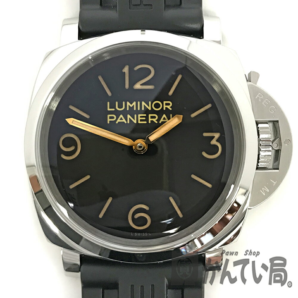 ルミノール O【PANERAI】ルミノール マリーナ 1950 3DAYS　PAM00372　手巻き　47mm　メンズ　男性　腕時計　黒　ブラック　3デイズ　美品【パネライ】【かんてい局小山店】31000149315-6o-f