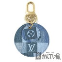 U【中古】【LOUIS VUITTON】ポルトクレ・キーリング　M69017　モノグラムデニム　箱有　布袋有　ブルー　キーホルダー　バッグチャーム　キーリング　レディース【ルイ・ヴィトン】【大特価価格】【かんてい局宇都宮店】31023509315-122u-b