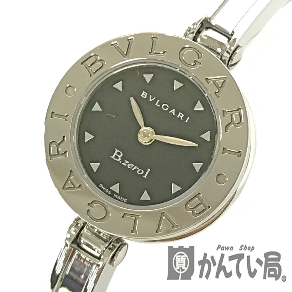 U【中古】【BVLGARI】【ブルガリ】B-ZERO1ウォッチ　BZ22S　ステンレススチール　ブラック文字盤　バングル　高級感　人気　オシャレ　外装仕上済【かんてい局宇都宮店】31002129315-8u-r