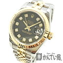 U【ロレックス】【ROLEX】179173G　デイトジャスト　ダイヤ　Z番　2006年頃製造　ブラック文字盤　SS×K18YG　イエローゴールド　ステンレス　箱有　自動巻　レディース【中古】【ROLEX】【かんてい局宇都宮店】31002109315-40u-r