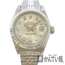 U【ロレックス】【ROLEX】69174G　デイトジャスト　W番　1994～1995年頃製造　ダイヤ　シルバー文字　SS×K18WG　ホワイトゴールド　ステンレス　自動巻　オーバーホール済　外装仕上げ済　レディース【中古】【ROLEX】【かんてい局宇都宮店】31002109315-31u-r