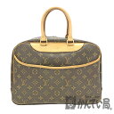 U【中古】LOUIS VUITTON【ルイ・ヴィトン】ドーヴィル　M47270　モノグラム　ブラウン　ハンドバック　鍵付き　オシャレ　人気 　大容量【かんてい局宇都宮店】31003149317-9u-r